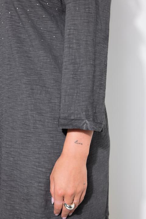 Produktbild Miamoda T-Shirt, A-Linie, ColdDyed, Strass-Verlauf, Kapuze (42)