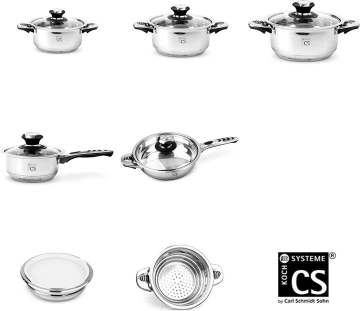 BLAUMANN - Set di pentole Jumbo in acciaio inox, linea | WhichOne