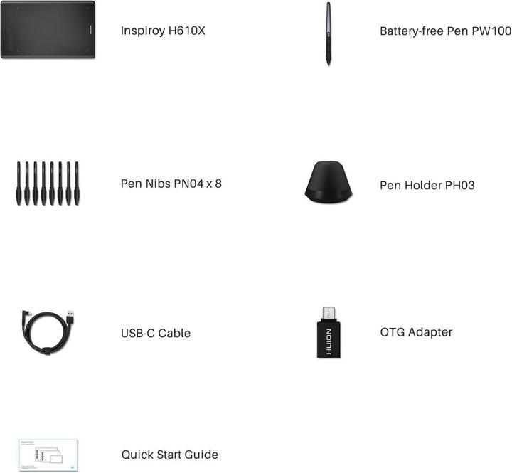 Image du produit Huion H610X (5080 lpi)