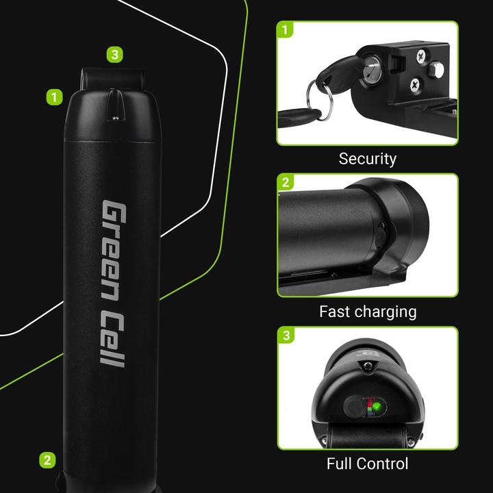 Produktbild GreenCell Battery Bottle 36V 5.2Ah 187Wh for E-Bike Pedelec - Batterie - 5.200 mAh (Gerätespezifisch, 5200 mAh)