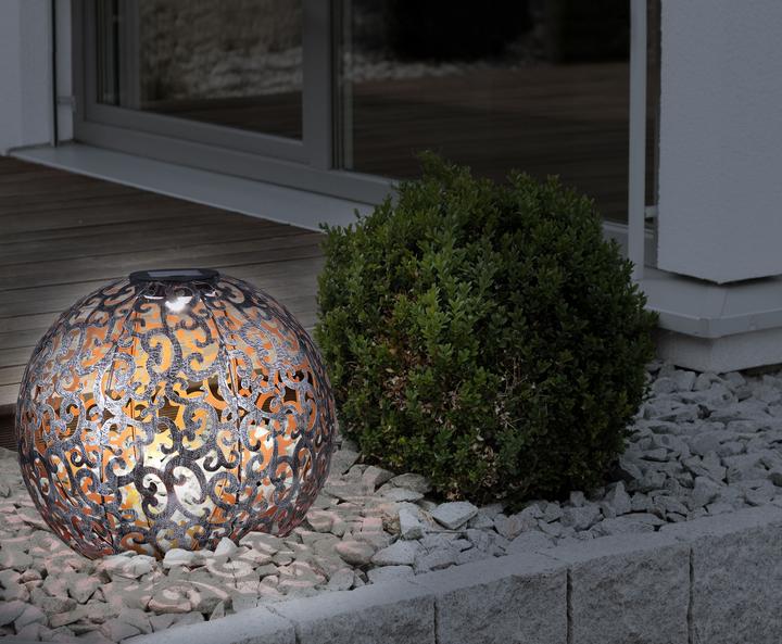 Productafbeelding Globo Zonnelampje Metaal Zilver, 1xled (1 x)