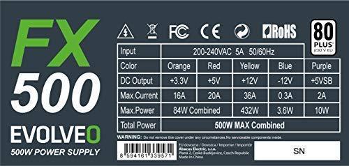 Produktbild Evolveo FX 500W Power Supply (CZEFX500) (500 W)