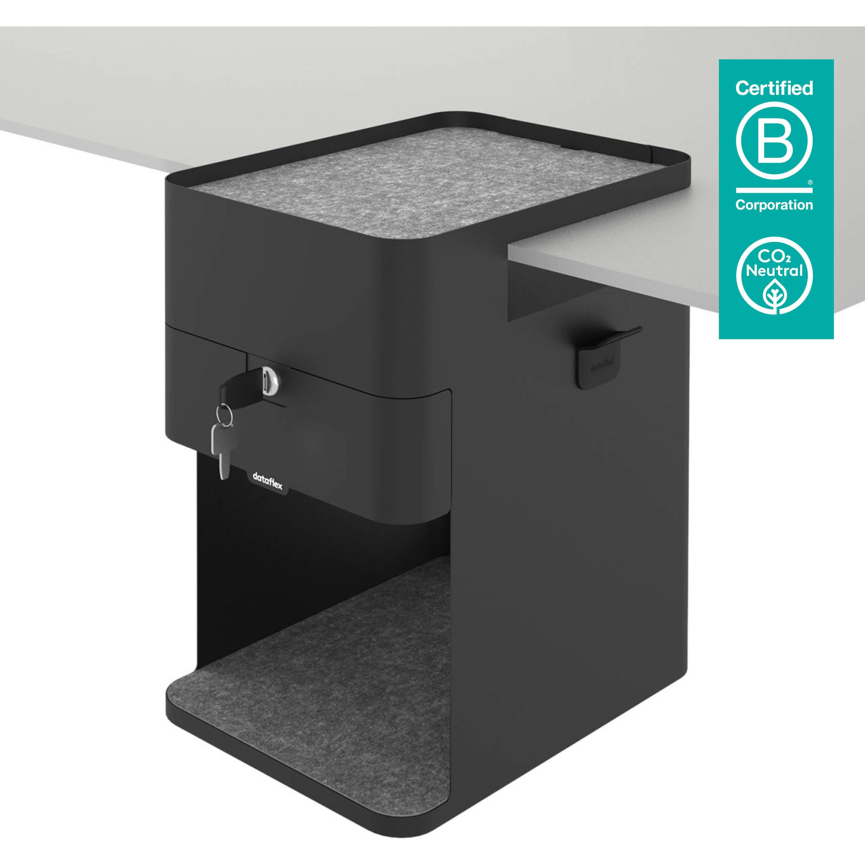 Dataflex, Cassettiera ufficio, Armadietto sottotavolo Bento Desktop Locker 503 con morsetto da tavolo (45.503), s...