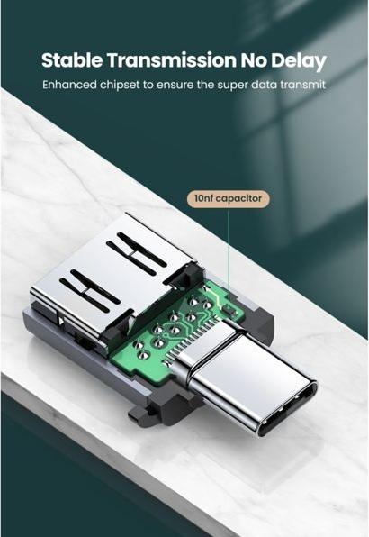 Actual product image Ugreen USB-C 3.1 to USB-A 3.0 Jack Adapter (USB Type C, USB-A)