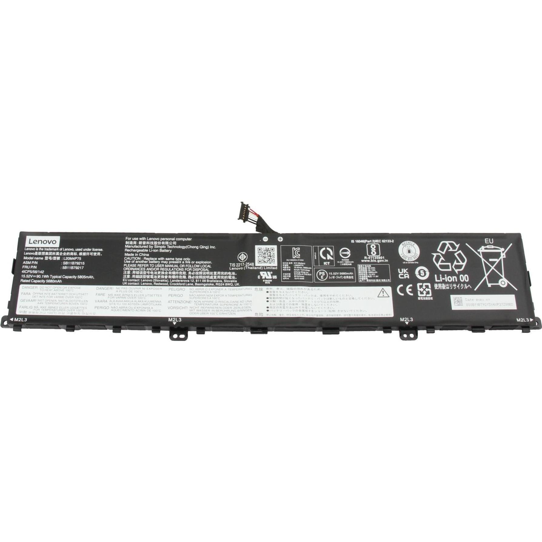 Lenovo 5M11E25313 (4 Zellen, 5805 mAh), Notebook Akku