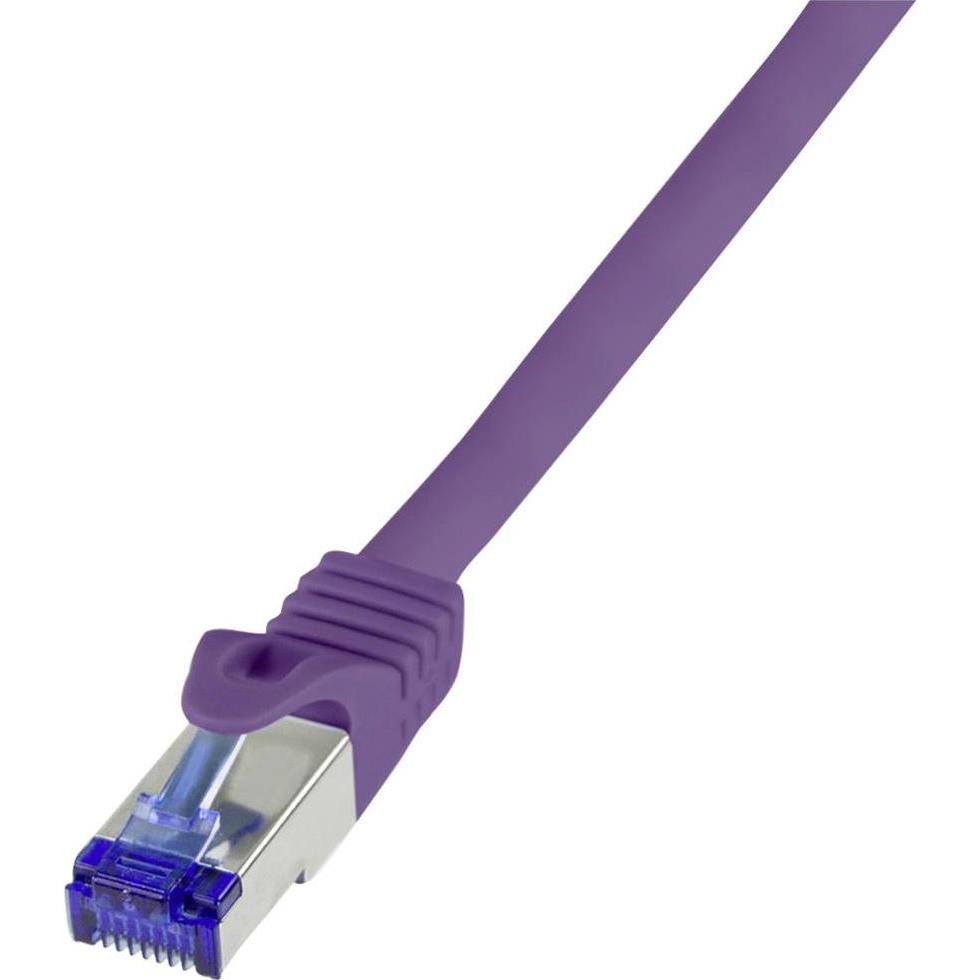 LogiLink Patchkabel Ultraflex, Kat.6A, S/FTP, 3.0 m, violett mitCat.7 Rohkabel, extra flexibles & weiches Kab (S/FTP, CA...