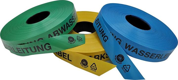 Produktbild NoName Trassen-Warnband 250 m Achtung Kabel aus mind. 80% Regranulat Blauer Engel zerti