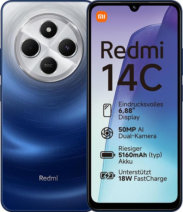 Produktbild Xiaomi Redmi 14C (256 GB, Starry blue, 6.88", Dual SIM, 50 Mpx, 4G)