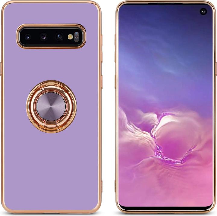 Produktbild Cadorabo Hülle für Samsung Galaxy S10 PLUS im TPU mit Kameraschutz und Ring LM089 Style (Samsung Galaxy S10+)