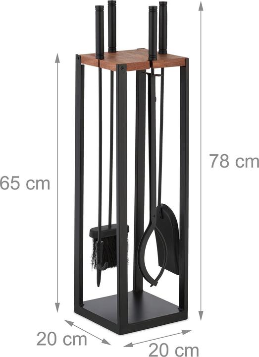 Image du produit Relaxdays Set de 5 couverts de cheminée (20 x 20 x 78 cm)