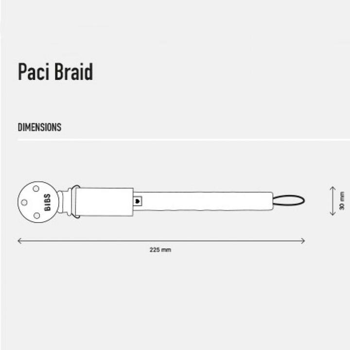 Actual product image Bibs Braided dummy chain, blush/ ivory (1 x, from birth)
