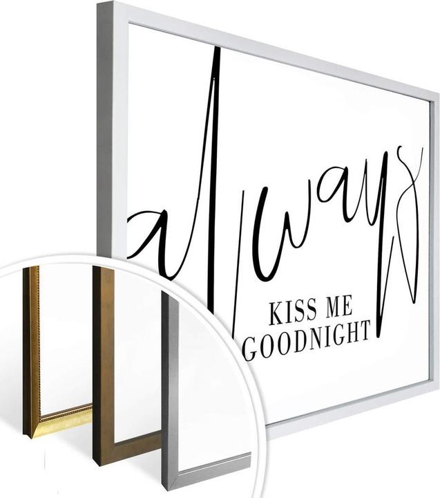 Actual product image Trenddeko Always kiss me Goodnight (60 x 50 cm)