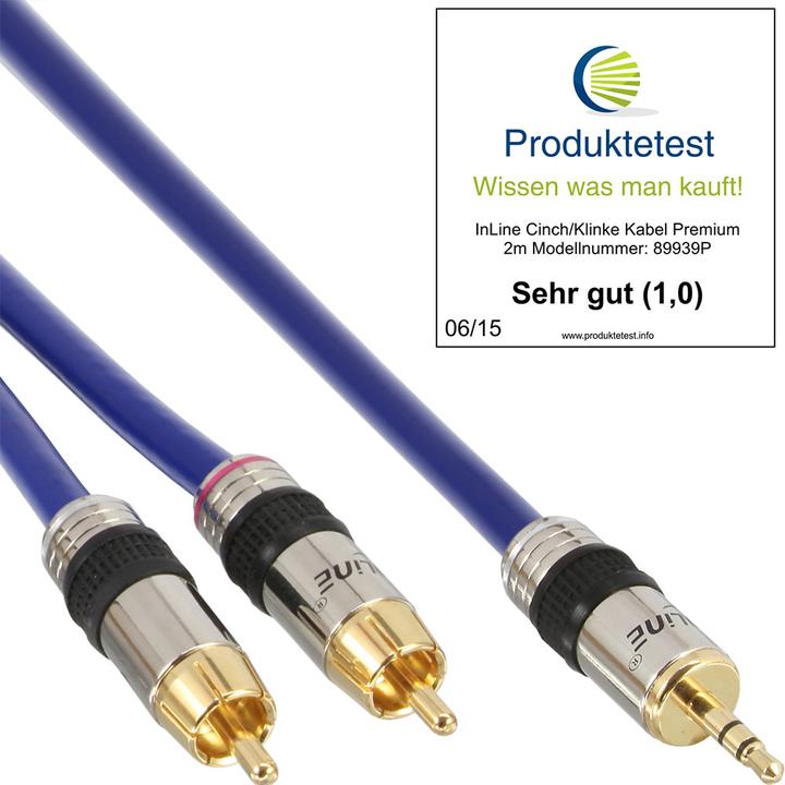 Image du produit InLine Cinch - 3,5 mm (1 m, RCA, Jack 3,5 mm (AUX))