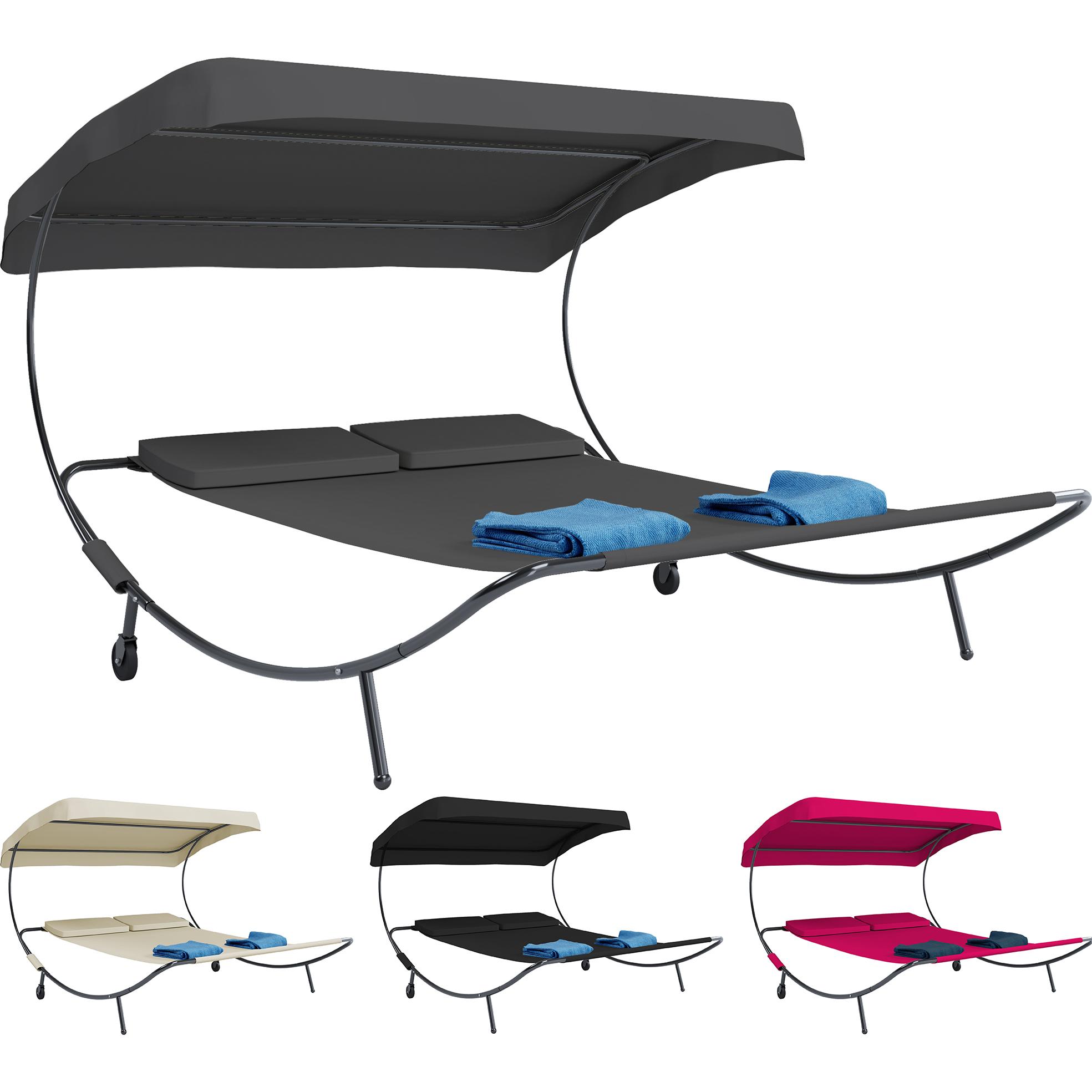 VCM, Liegestuhl, Doppelliege Gartenliege 2 Personen Bindox (200 cm)