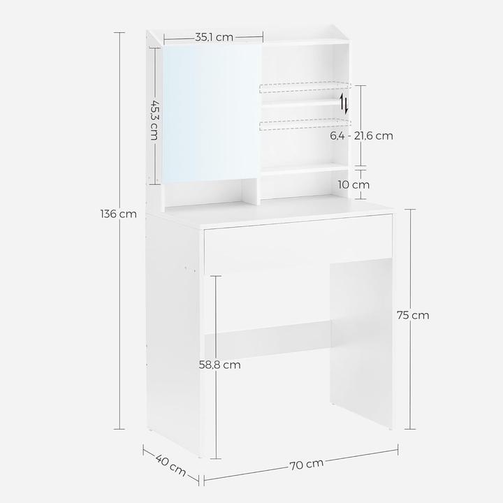 Image du produit Vasagle Vincent (70 x 40 x 136 cm)
