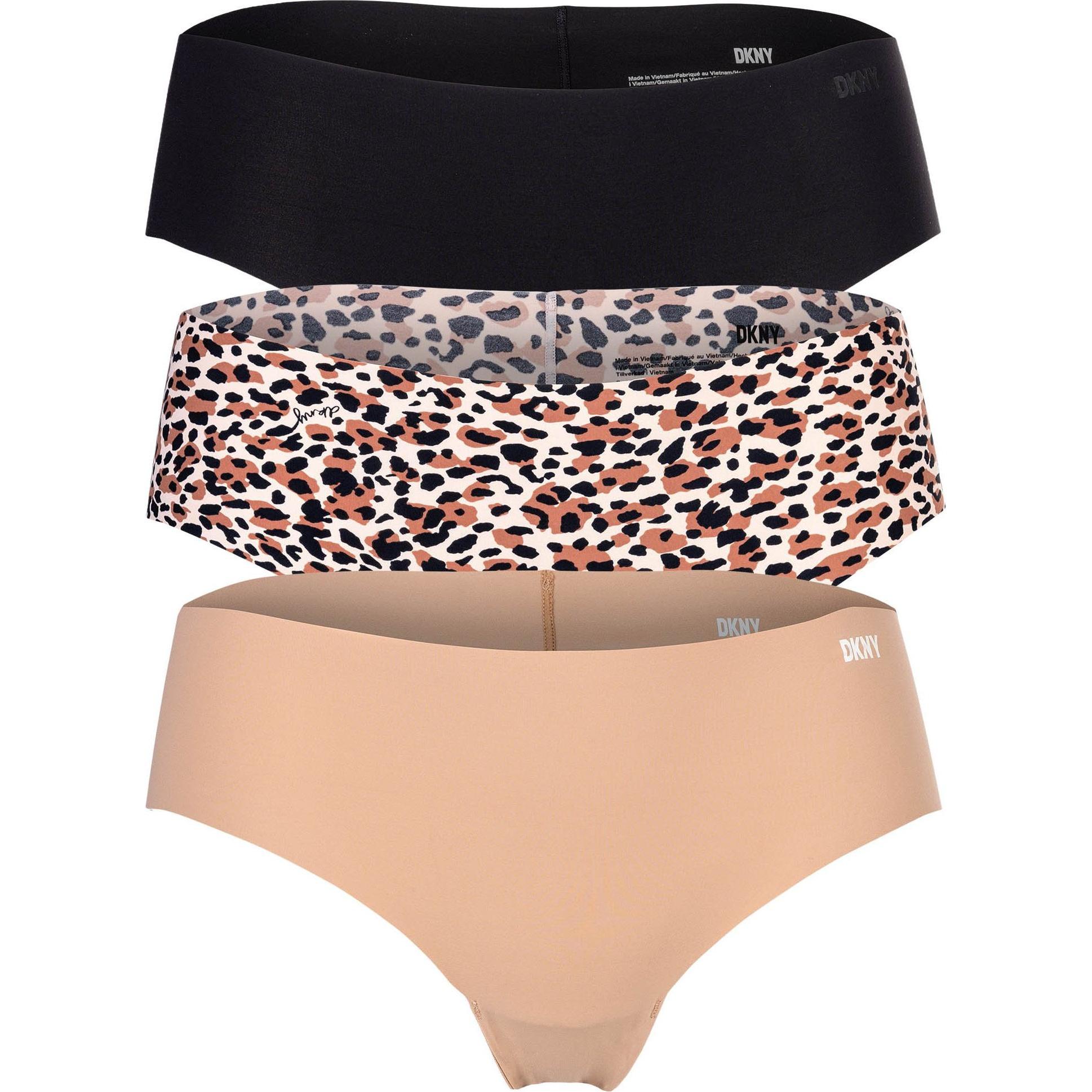 DKNY, Damen, Unterhosen, Slip Casual Figurbetont, Mehrfarbig, (L, 3er Pack)