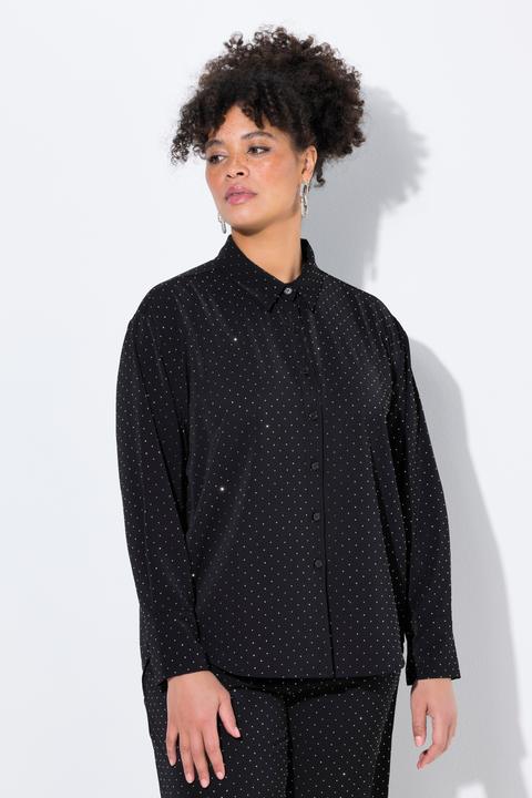 Produktbild Miamoda Bluse, oversized, allover mit Glitzersteinchen (58)