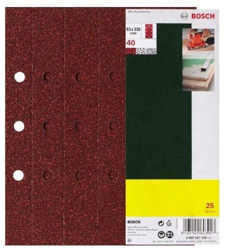 Produktbild Bosch Zubehör Schleifblatt-Set für Schwingschleifer, 25-teilig, 8 Löcher, 93 x 230 mm, 40 (40)