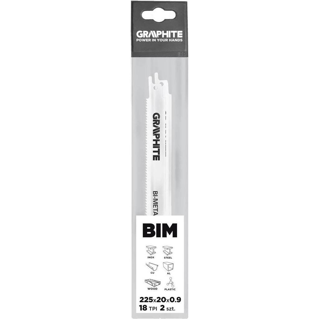 Thumbnail - Graphite, Sägeblatt, Saw blade for piercing 225 x 20 x 0.9 mm 18TPI 5pcs. 57H953