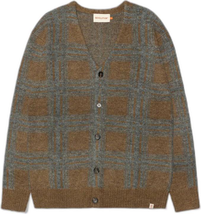 Image du produit Revolution Cardigan ample à motif à carreaux doux (S)