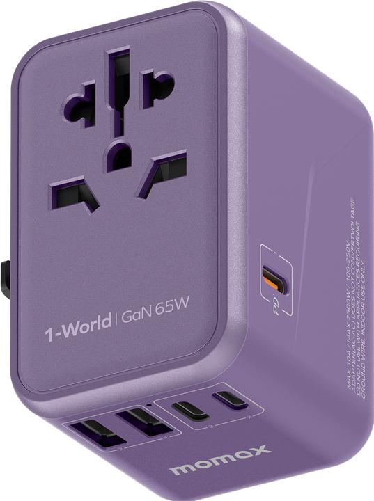Produktbild Momax 1-World 65W GaN AC Travel Adaptor (65 W)