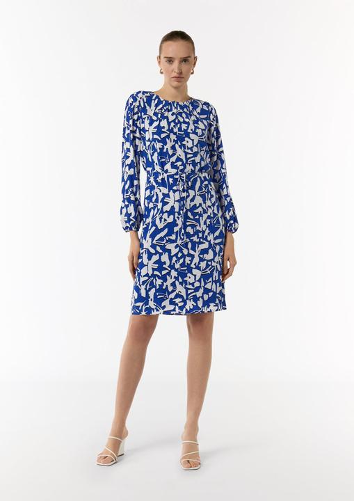 Produktbild Comma Kleid Gemustertes Midi-Kleid mit Faltenausschnitt (42)
