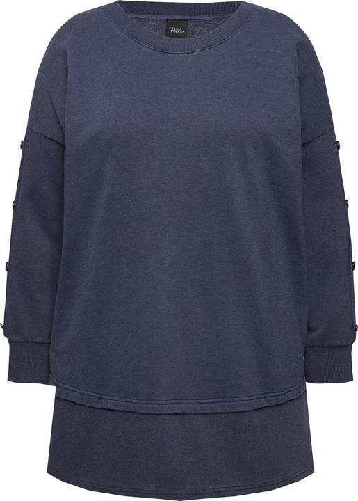 Ulla Popken Sweatshirt, Lagenoptik, Oversized, Rundhals, Langarm (46, 48)