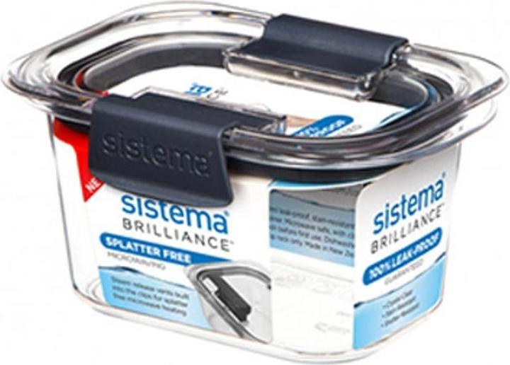 Produktbild Sistema 55105 food storage container Rectangular Box 0.38 L Black, Transparent (0.38 l)