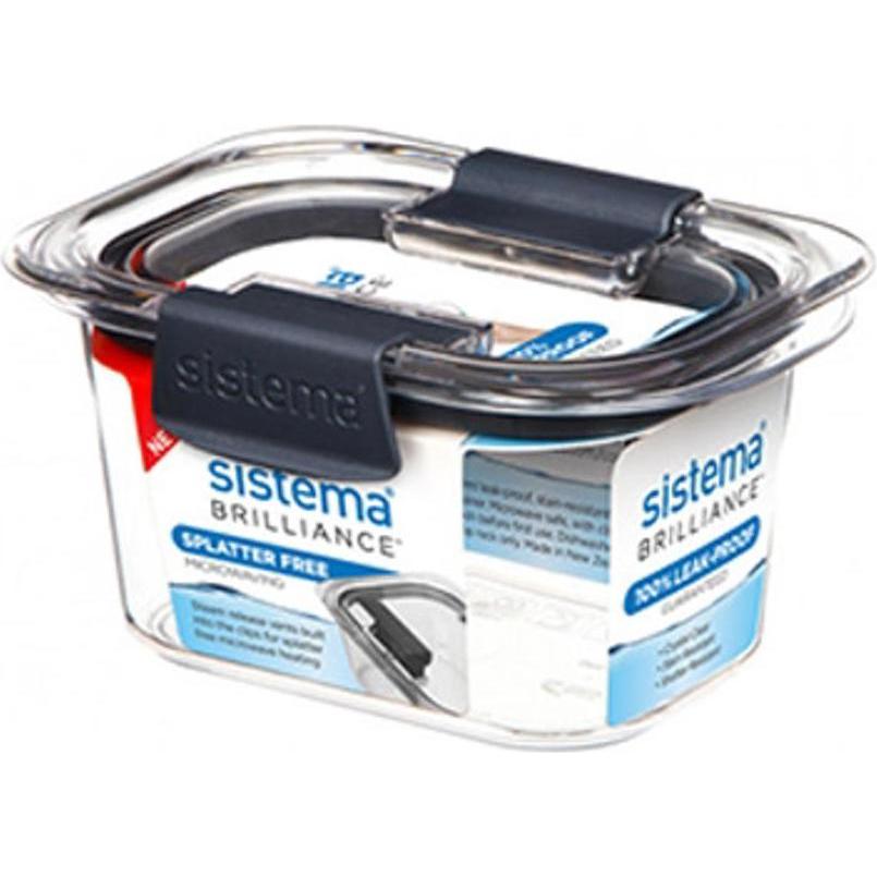 Sistema 55105 food storage container Rectangular Box 0.38 L Black, Transparent, Vorratsbehälter, Transparent, Schwarz