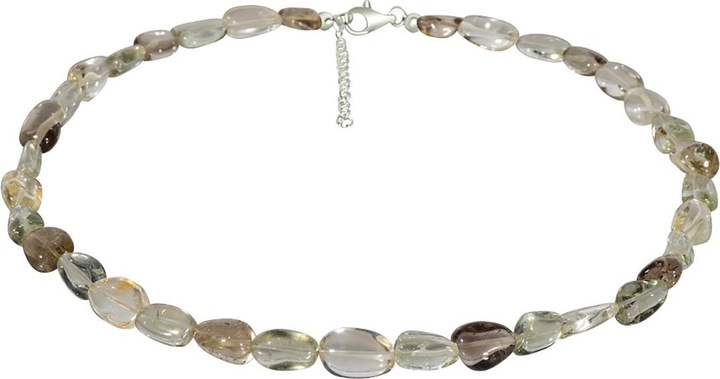 Produktbild Xen Quarz Mix - Collier Trommelstein 48 + 5 cm 925 Silber (925 Sterling Silber, 48 cm)