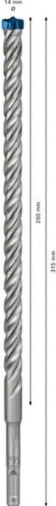 Image du produit Bosch Professional Zubehör Forets marteau Expert SDS plus-7X, 14 x 250 x 315 mm (14 millimètres)