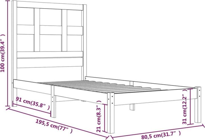 Produktbild vidaXL Zenochka (75 x 190 cm)
