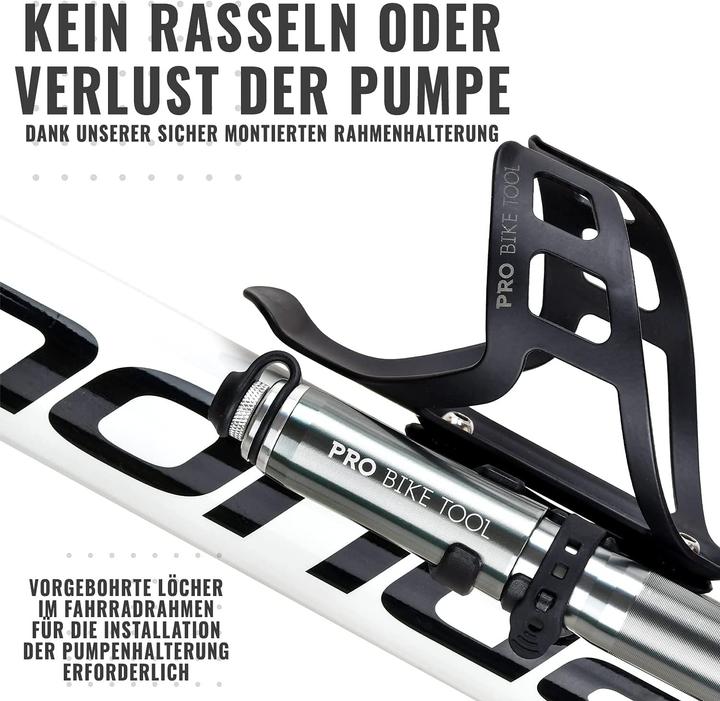 Produktbild Pro Bike Tool Mini Fahrradpumpe fuer Presta Titan
