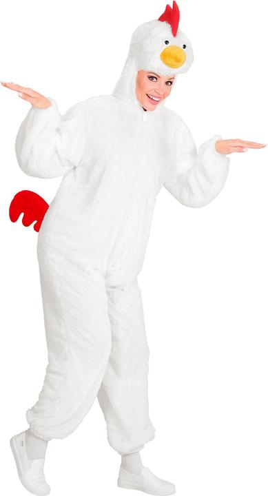 Produktbild Widmann Huhn Plüschkostüm Overall mit Kapuze Erwachsene (M, L)