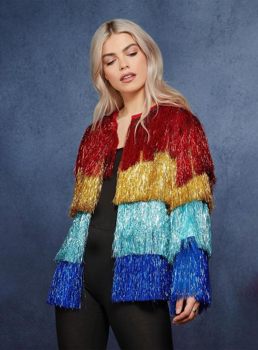 Produktbild Smiffys Lametta Festivaljacke vierfarbig (L, XL)