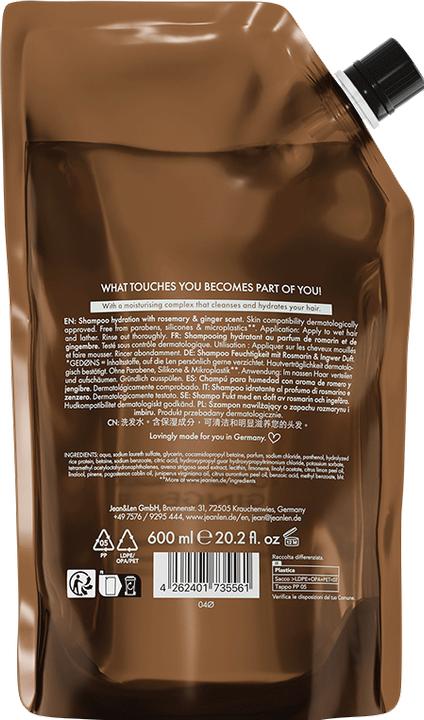 Image du produit Jean & Len Rosemary/Gingembre (600 ml, Shampoing liquide)