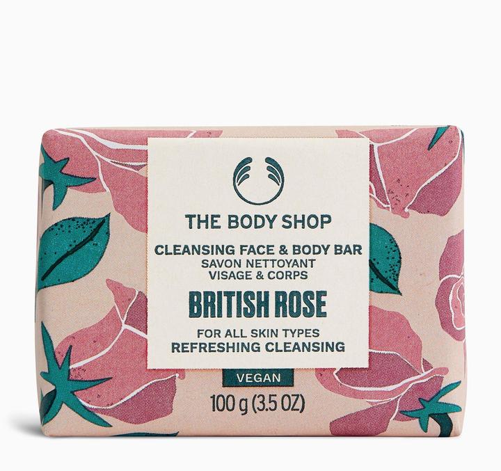 Actual product image The Body Shop British Rose Cleansing Face & Body Soap (Hard soap)