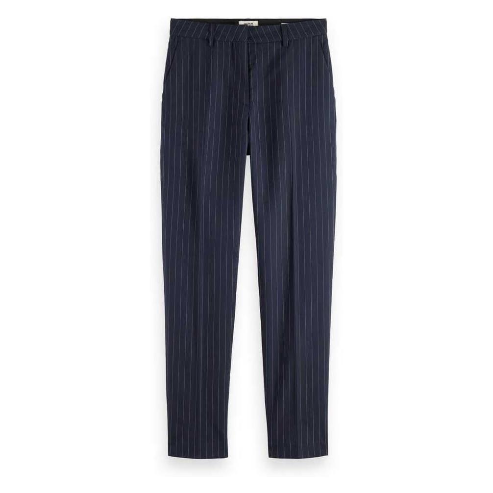 Scotch & Soda, Vrouwen, Broek, Core Lowry Slim Fit Mid Rise Hosen Mit Reissverschluss, Blauw, (W27/L30)