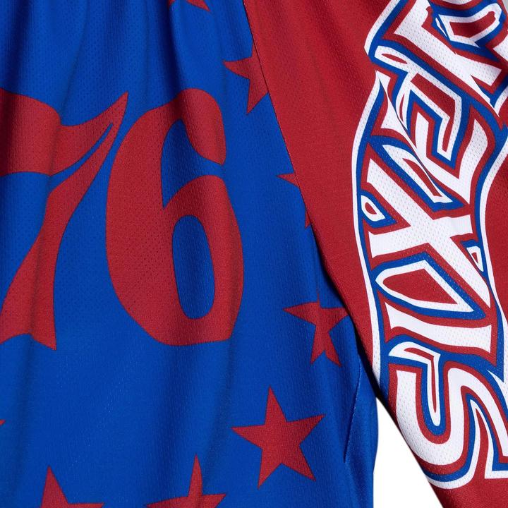 Actual product image Mitchell & Ness M&N Big Face 5.0 Fashion Shorts Philadelphia 76ers (S)