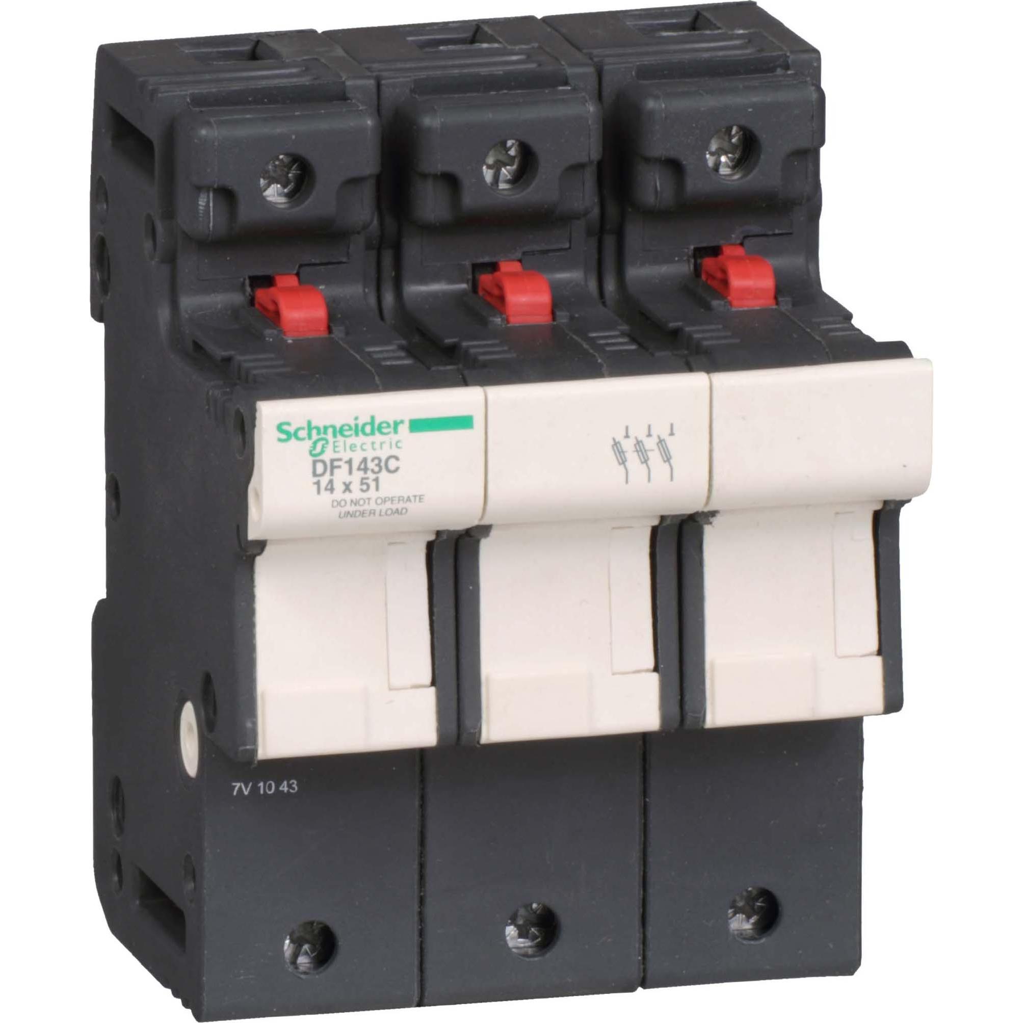 2x Schneider Electric, Verteilerschrank Zubehör, DF FUSE HOLDER 3P 50A