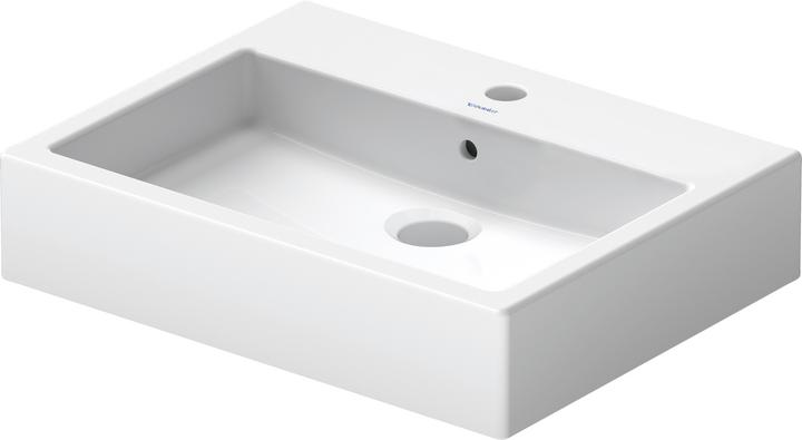 Duravit Aufsatzbecken Vero 60cm, mit Überlauf, mit Hahnlochbank, 1 Hahnloch (465 mm, 595 mm)