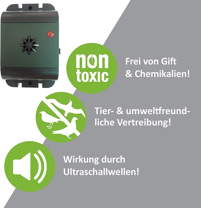 Actual product image Isotronic Bird repellent