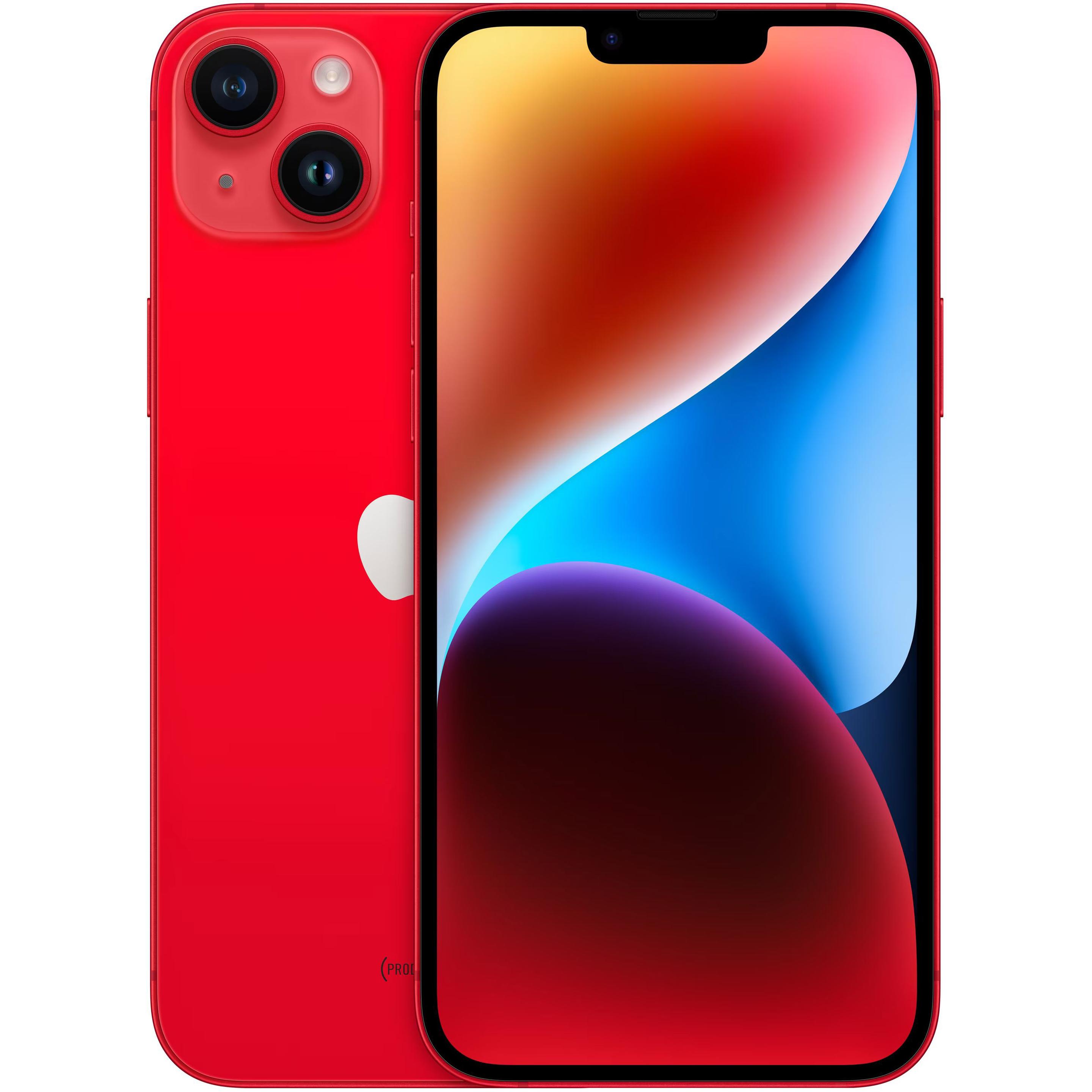 Thumbnail - Apple iPhone 14 Plus (128 GB, (PRODUCT)RED, 6.70", SIM + eSIM, 12 Mpx, 5G), Smartphone, Rot