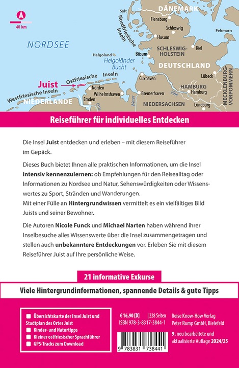 Actual product image Reiseführer Juist (German, Michael Narten, Nicole Funck, 2024)