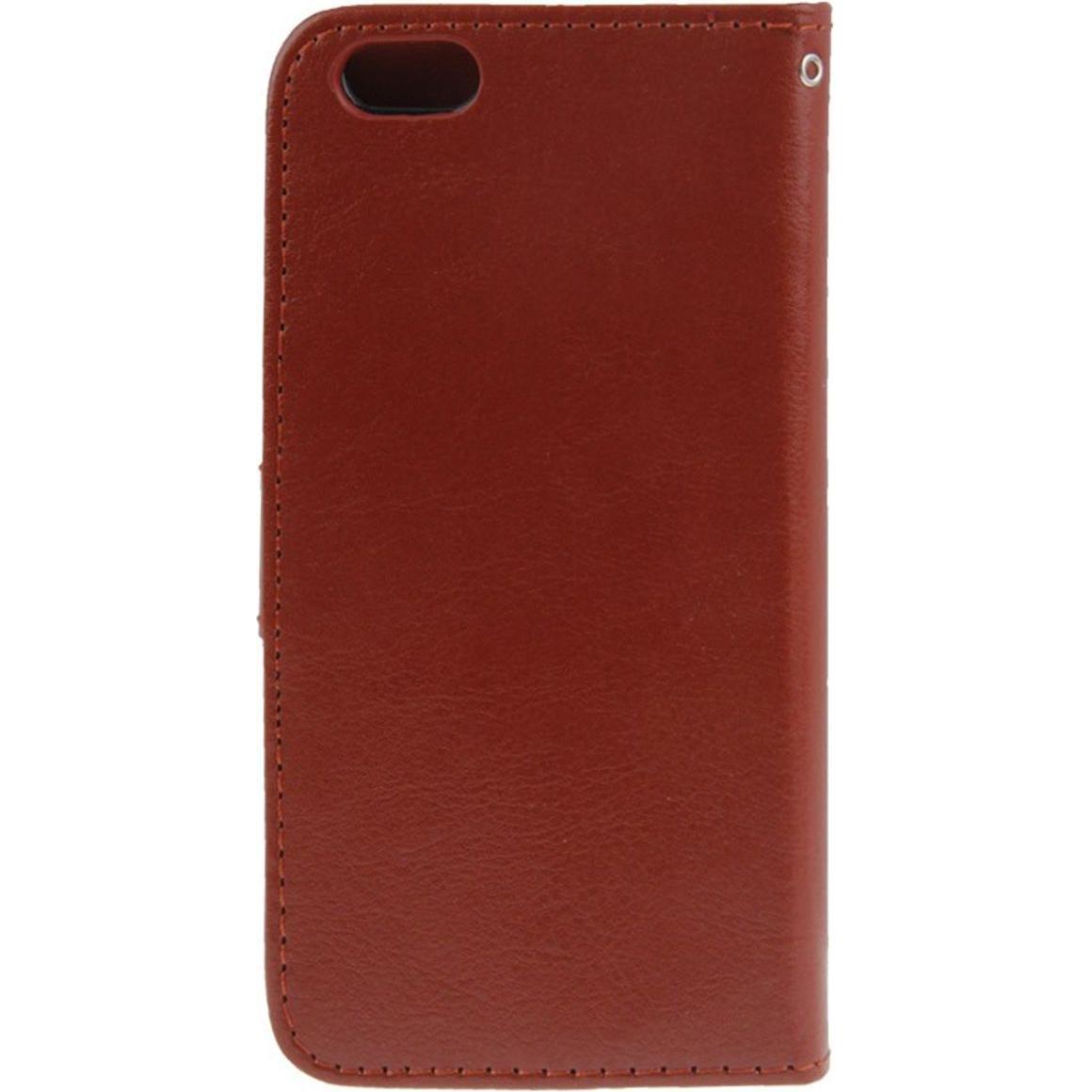 Thumbnail - König Design Schutzhülle Handytasche (Flip Quer) für Handy Apple iPhone 6 Braun (Apple iPhone 6), Smartphone Hülle, Brau...