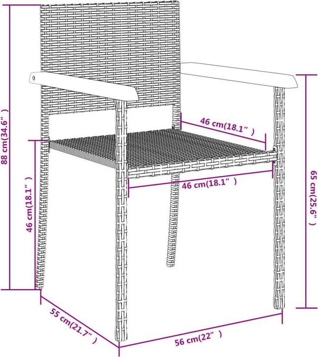 Produktbild vidaXL Garten Essgruppe