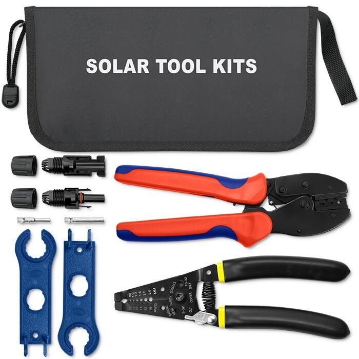 Actual product image Qoltec Zestaw narzędzi solarnych kompatybilnych ze złączami | Zaciskarka + Szczypce do (Solar connector)