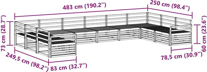 Produktbild vidaXL Outdoor-Sofa