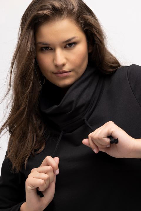 Produktbild Ulla Popken Longsweater, hinten länger, A-Linie, Stehkragen, Langarm (54)