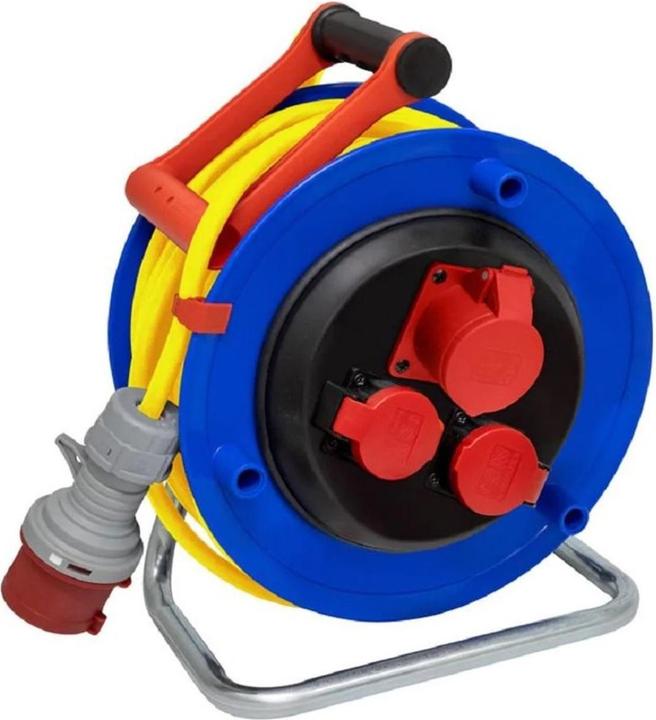 Actual product image Brennenstuhl Cable drum Garant ST 290 CEE IP44 33m AT-N07V3V3F5G1.5, yellow, plug CEE 5p 400V/16A with phase (33 m, 1.50 mm²)